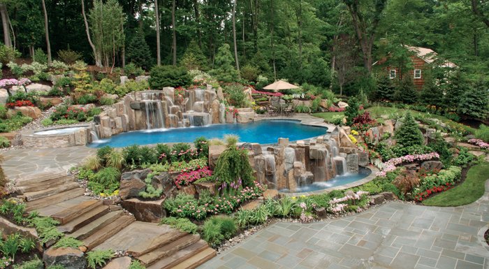 beautiful backyard pool 